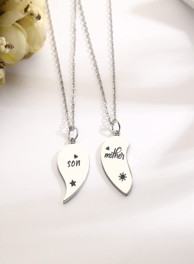 Yonhon Mother Son Necklace Set for 2,Mom Son Matching Necklace for 2 - Image 2